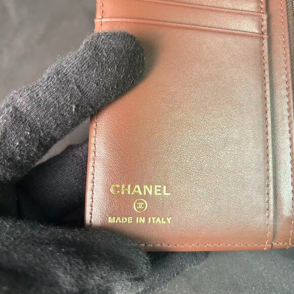 Chanel Classic Quilted Caviar Leather Passport Holder — Black with Gold CC - Picture 6 of 15